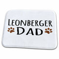 3dRose Leonberger Dog Dad - Doggie by breed - brown muddy paw... - Dish Drying Mats (ddm-153940)