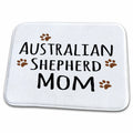 3dRose Australian Shepherd Dog Mom - Doggie by breed muddy brown... - Dish Drying Mats (ddm-154061)