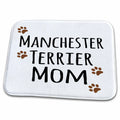 3dRose Manchester Terrier Dog Mom - Doggie by breed - muddy brown... - Dish Drying Mats (ddm-154157)
